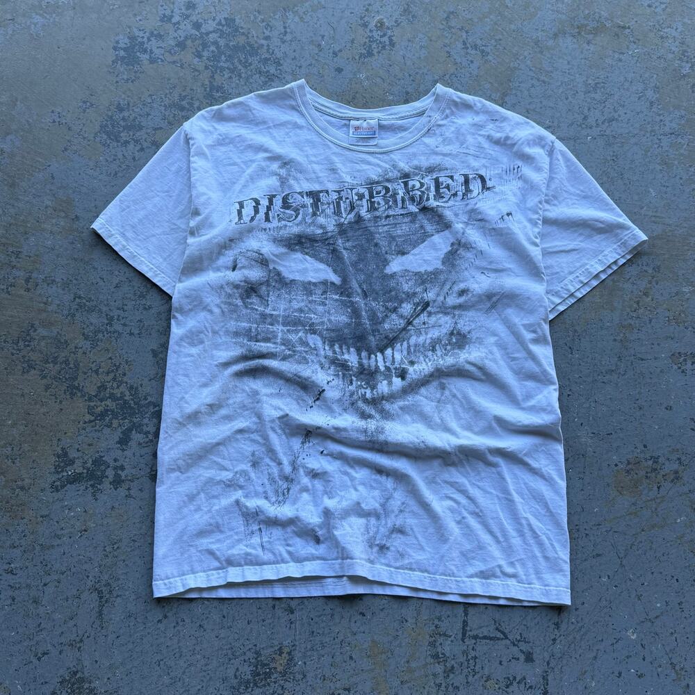 Vintage Y2K Disturbed Band Tee Sz L